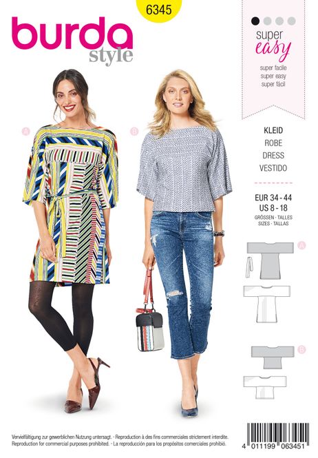 Hovedbilde 6345- Burda - topp & kjole, easy