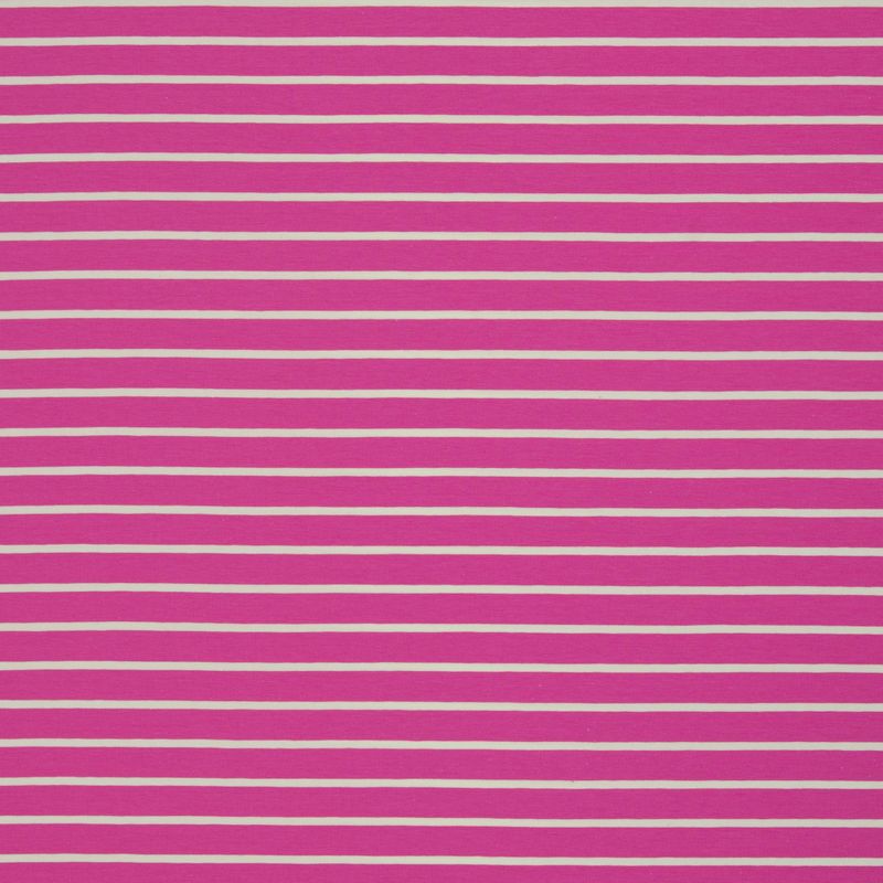 70 cm Bomullsjersey Isa - striper rosa/hvit