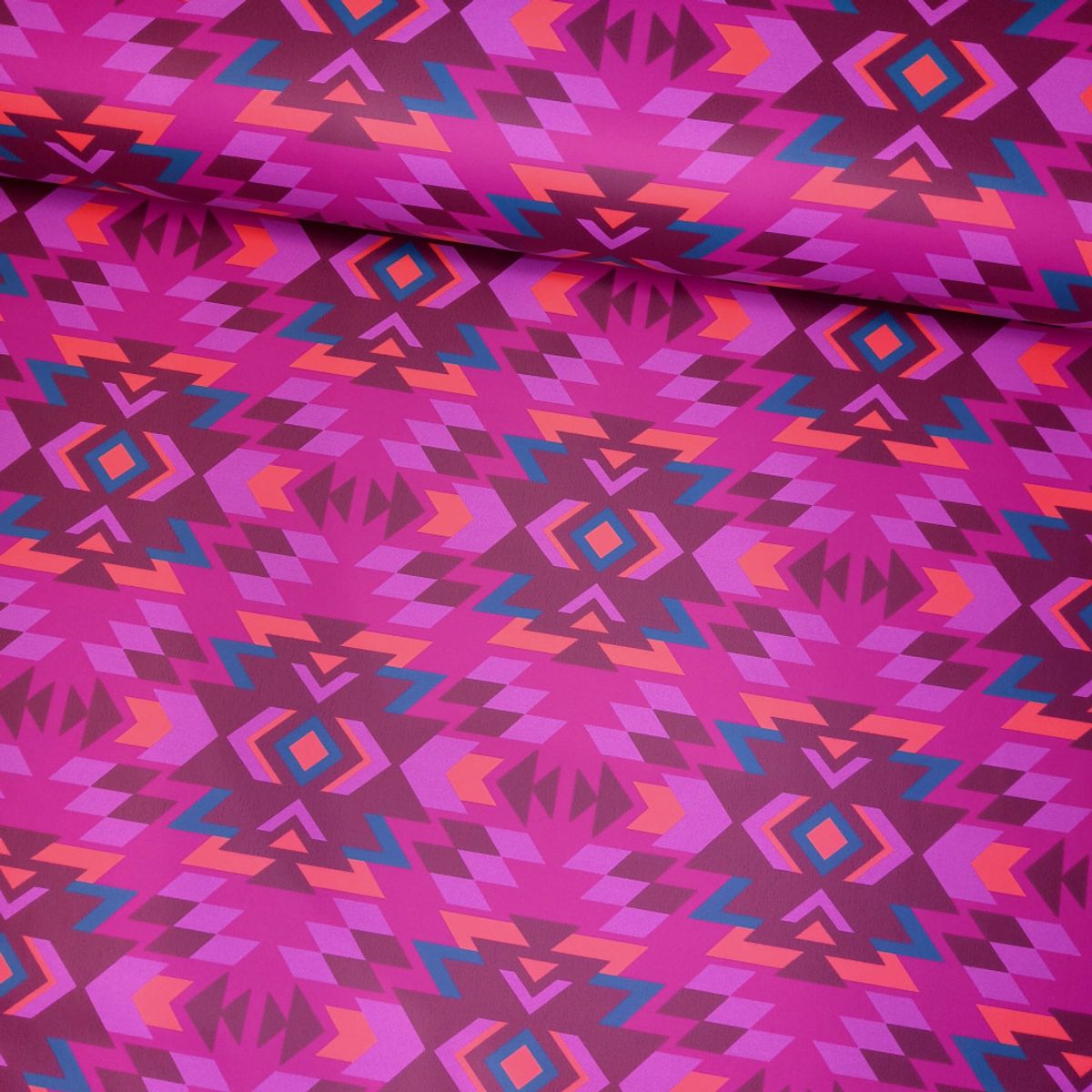 Regntøystoff - aztec, fuksia