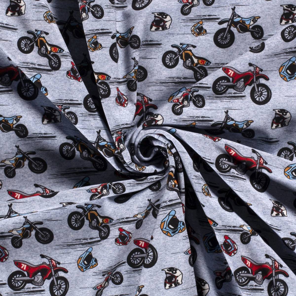 Softshell - motorsykkel, blågrå melert