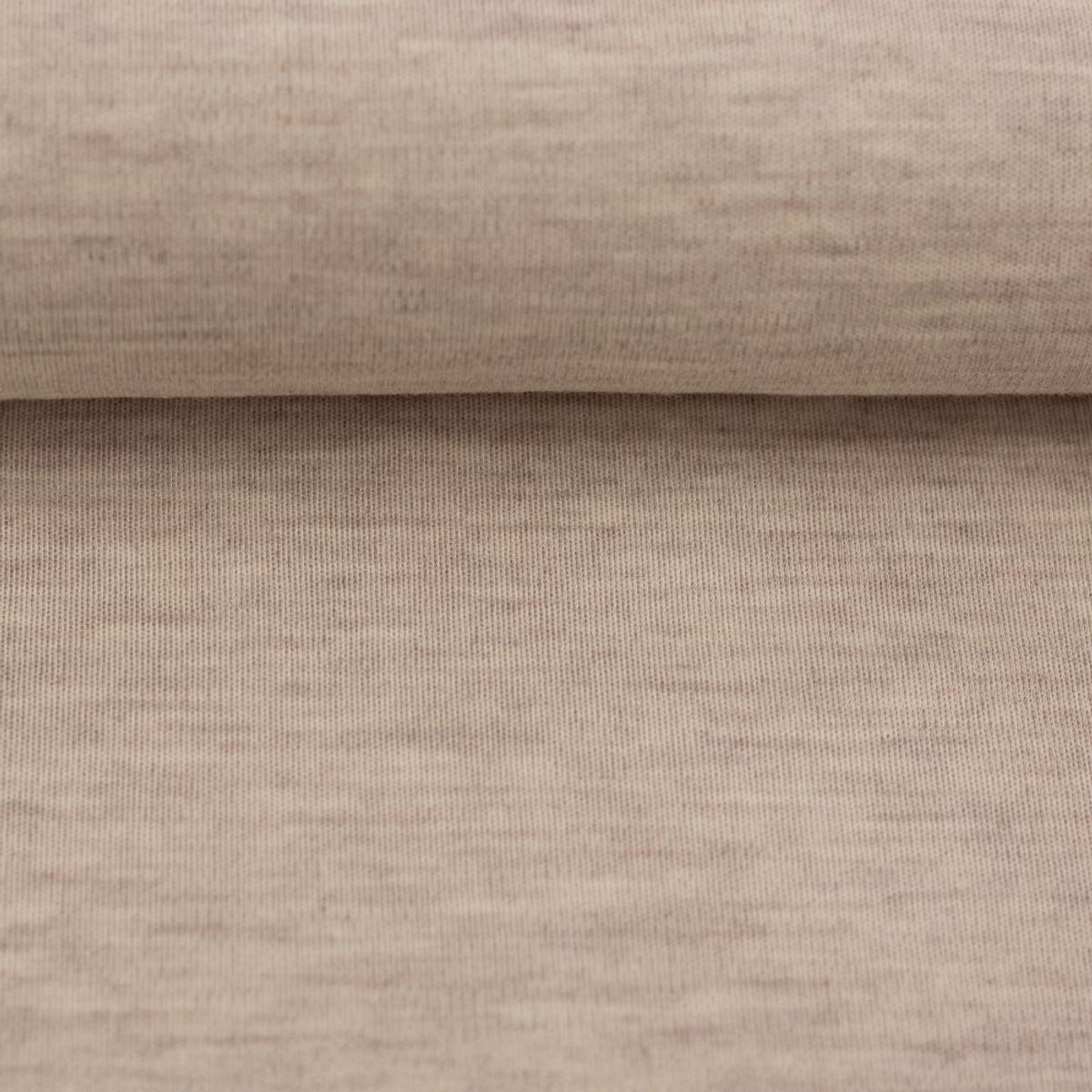 Merinoull jersey -  ecru melert, fv. 1010