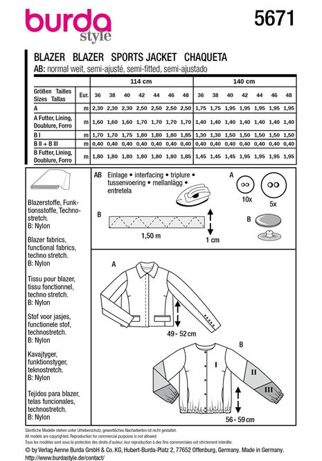 Hovedbilde 5671 - Burda - jakke
