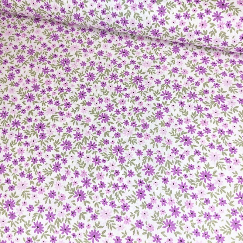 1 m Bomullspoplin - blomster BI