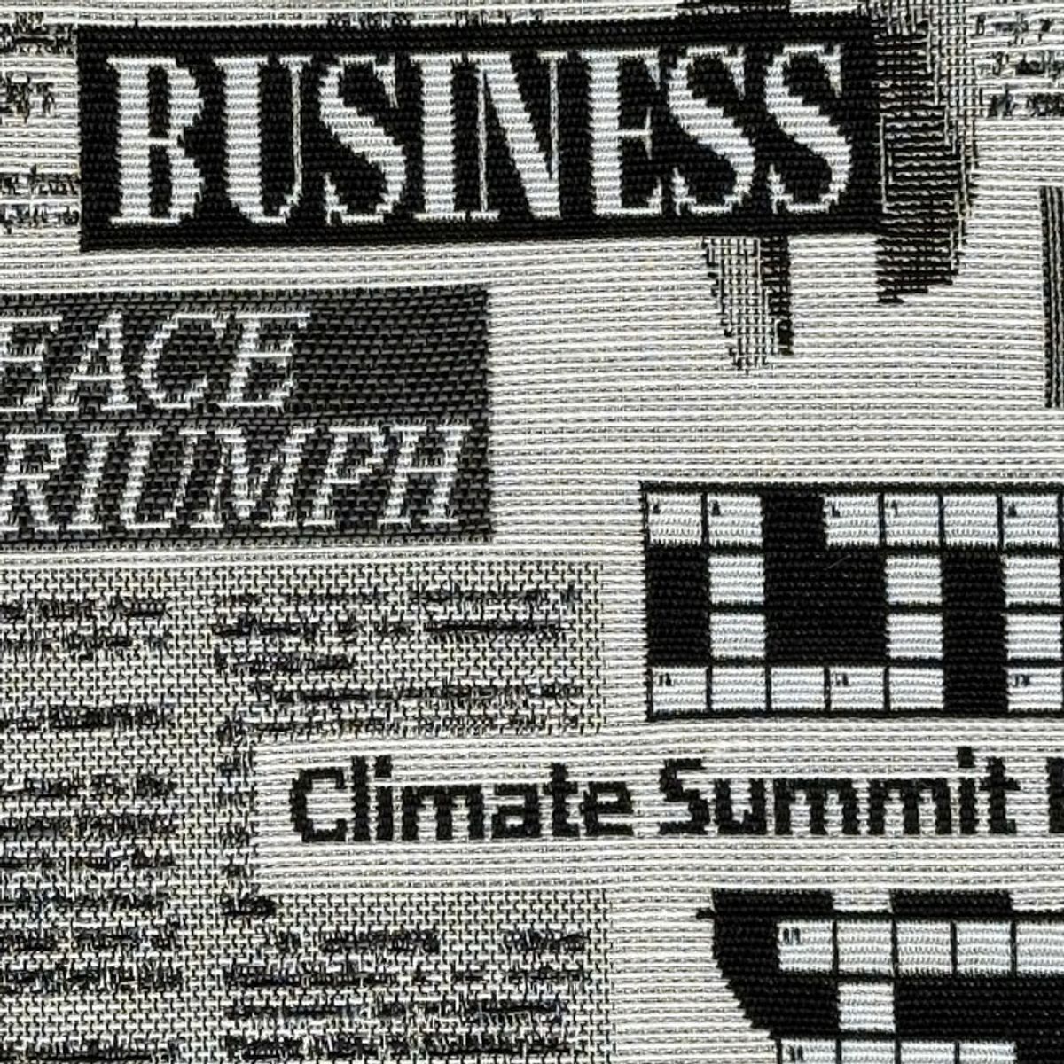 Gobelin - newspaper, sort-hvit