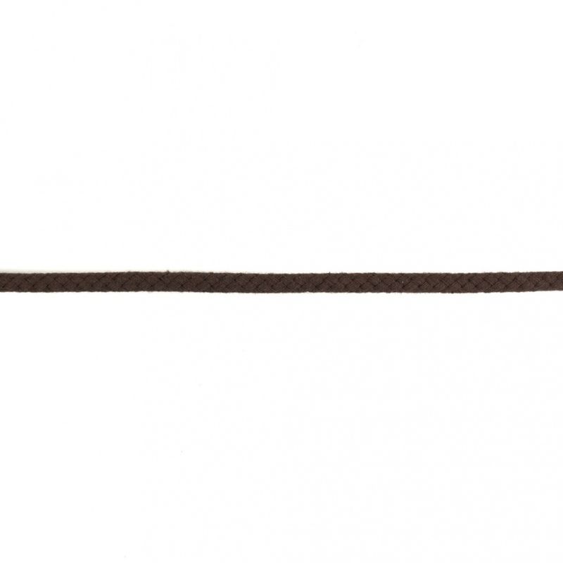 Snor, rund, 5 mm - mørk brun