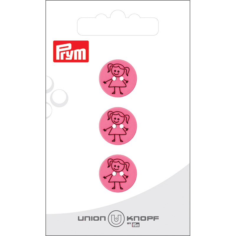 Knapp, plast, 15 mm - Jente