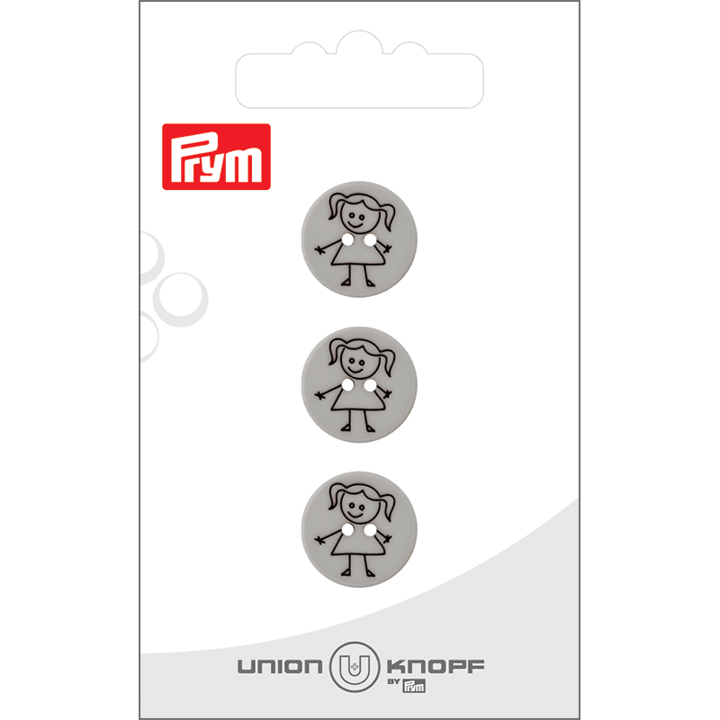 Knapp, plast, 15 mm - Jente
