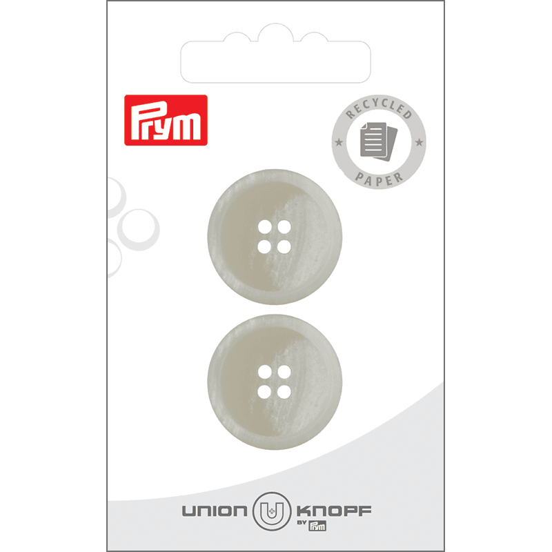 Knapp, resirkulert papir - offwhite