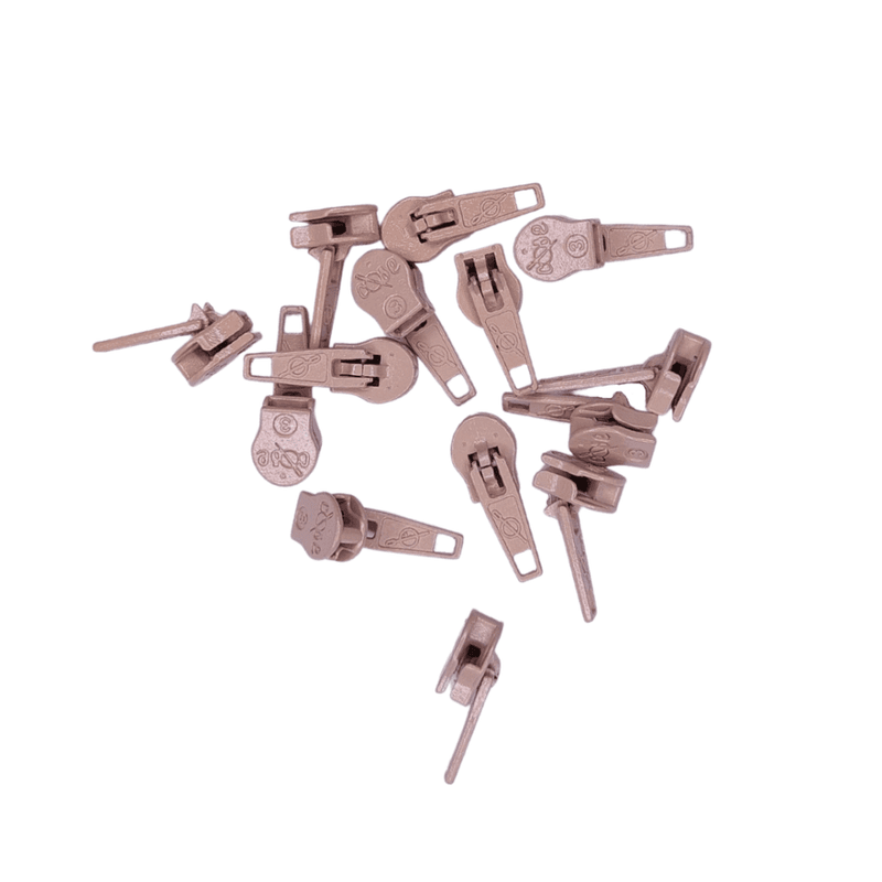 Glidere, pin-lock, til 4 mm glidelås 
