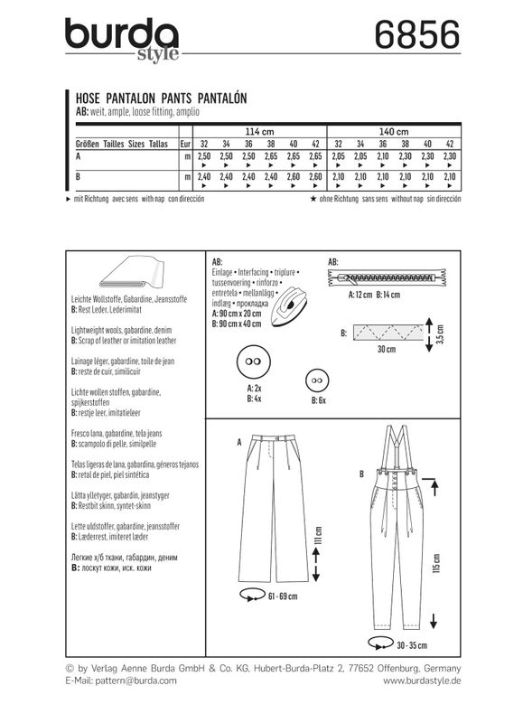 6856 - Burda - Bukse, Garconne-bukse
