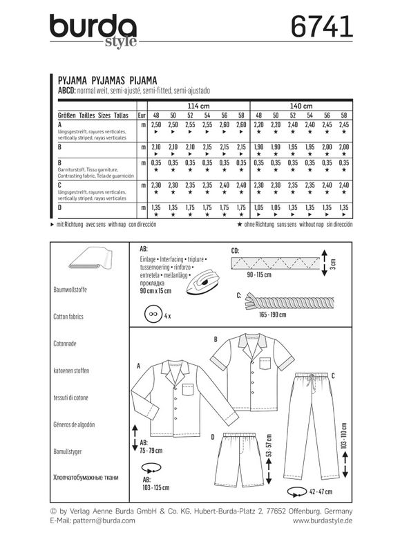6741 - Burda - Pyjamas, pysj