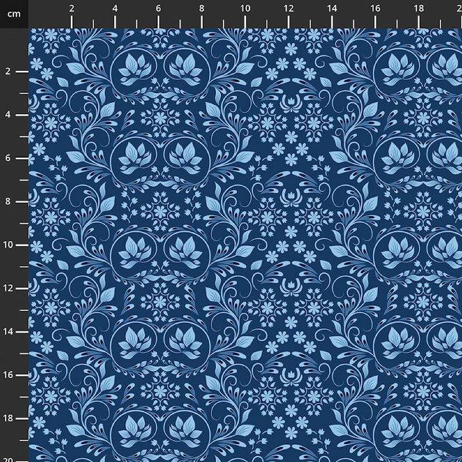 Hovedbilde Blue & Marble – ornament i lys blå på marine