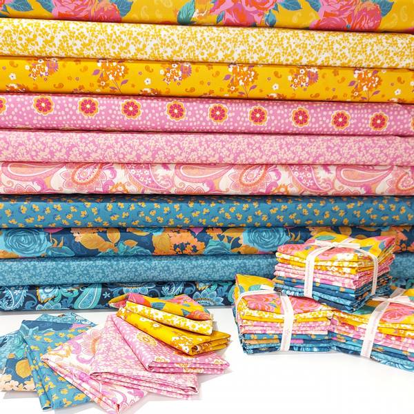 Bilde av Paisley Rose - stoffpakke, 30x55 cm, 10st.