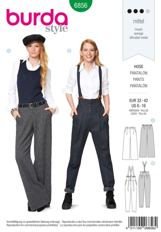 6856 - Burda - Bukse, Garconne-bukse