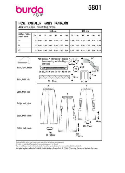 Hovedbilde 5801 - Burda - Bukse