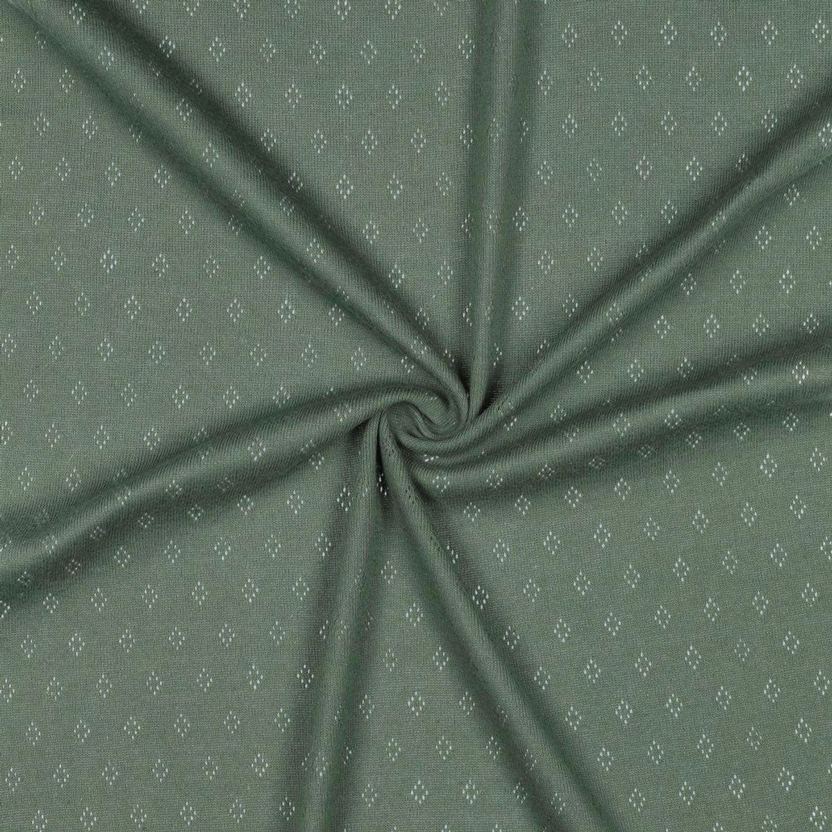 Pointelle Jersey - dusgrønn, fv. 030